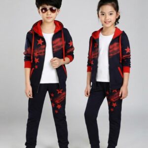 Hoodie+Pant Set=Red Star